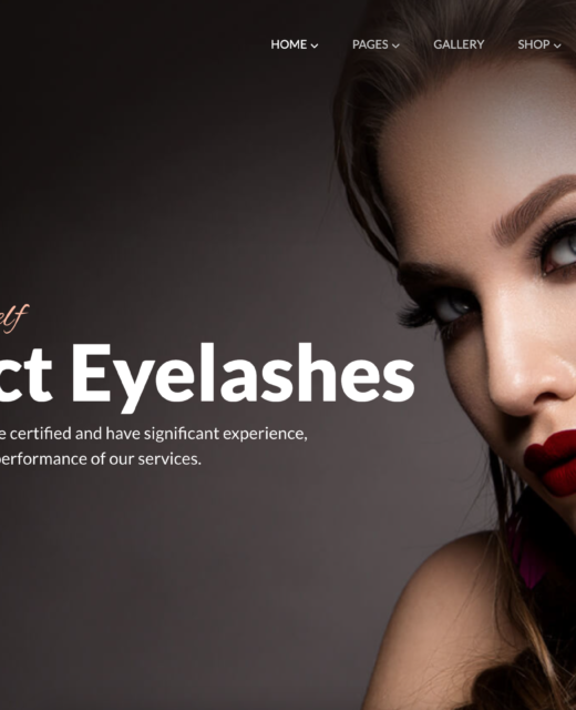 eyelash website design portland